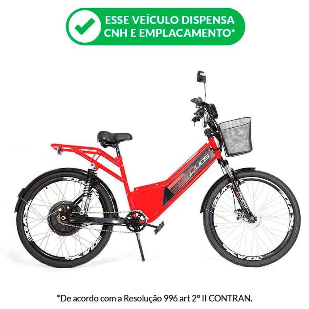 Bicicleta Elétrica - Confort Full - 800w Lithium - Vermelha - Duos Bikes