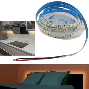 Fita Led 240 Leds 16w 5 Metros 3000K Decoraçao Iluminaçao Quarto Sala Cozinha Gesso Teto Rebaixado Sanca Mesa Estante Gamer