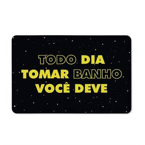 Tapete de Tecido Multiuso 60x40cm - Tomar banho você deve