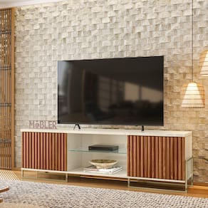 Rack para TV até 75 Polegadas 2 Portas Metalic 1.8 Mobler