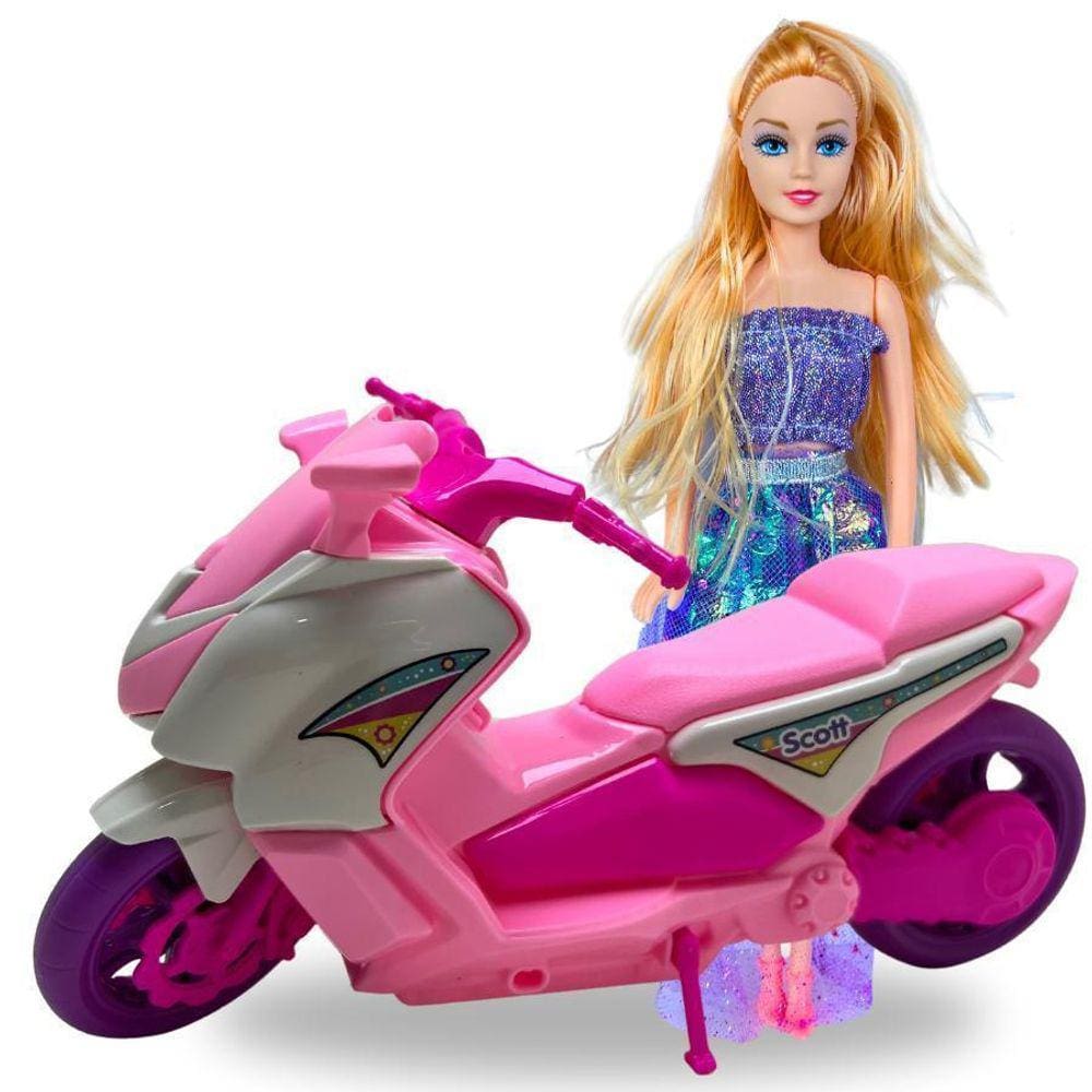 Moto De Brinquedo Rosa Boneca Tipo Barbie Casas Bahia