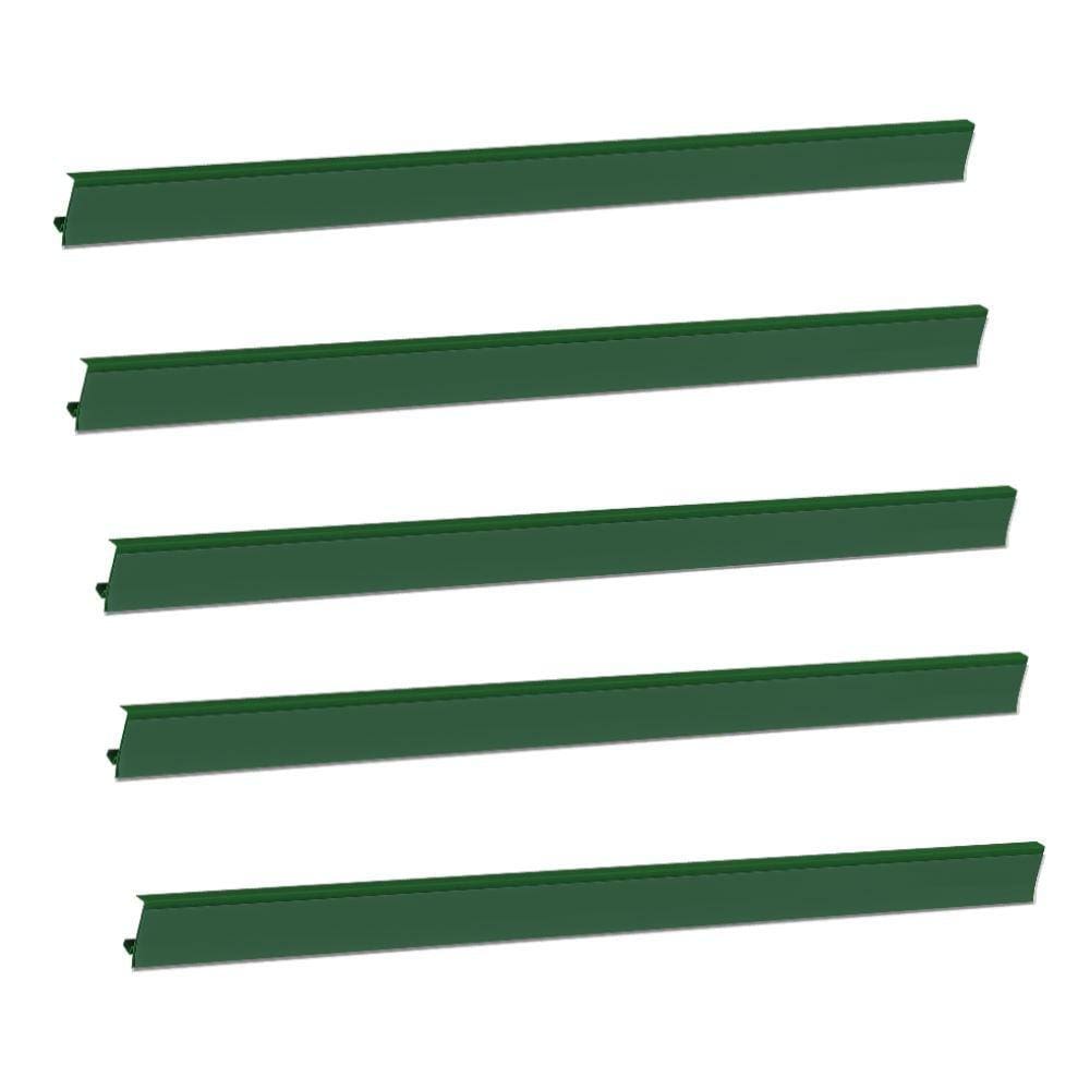 Porta Etiqueta Bandeja Gondola LX 92 Cm Verde Kit Com 5