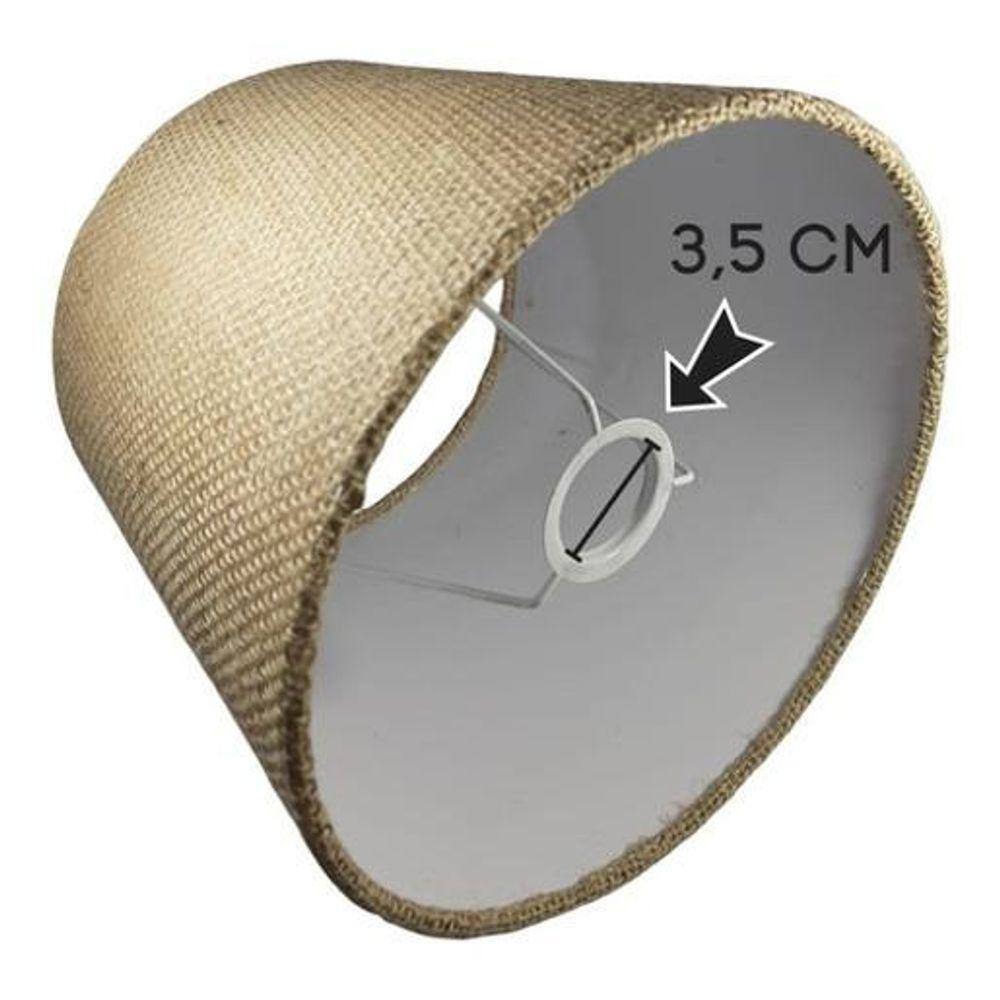 Cúpula De Abajur Luminária Tecido Cônica 15X20X15 - Cru