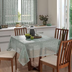 Toalha Mesa Quadrada Renda Interlar Color Pistache 4 Lugares