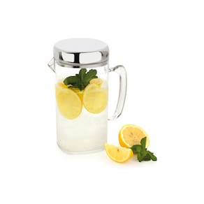 Jarra Acrílica Com Tampa Inox 1,5l Vision Quadrada top Forma