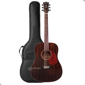 Violão Folk Aço Eletrico Waldman Dex441 Bk Preto + Capa