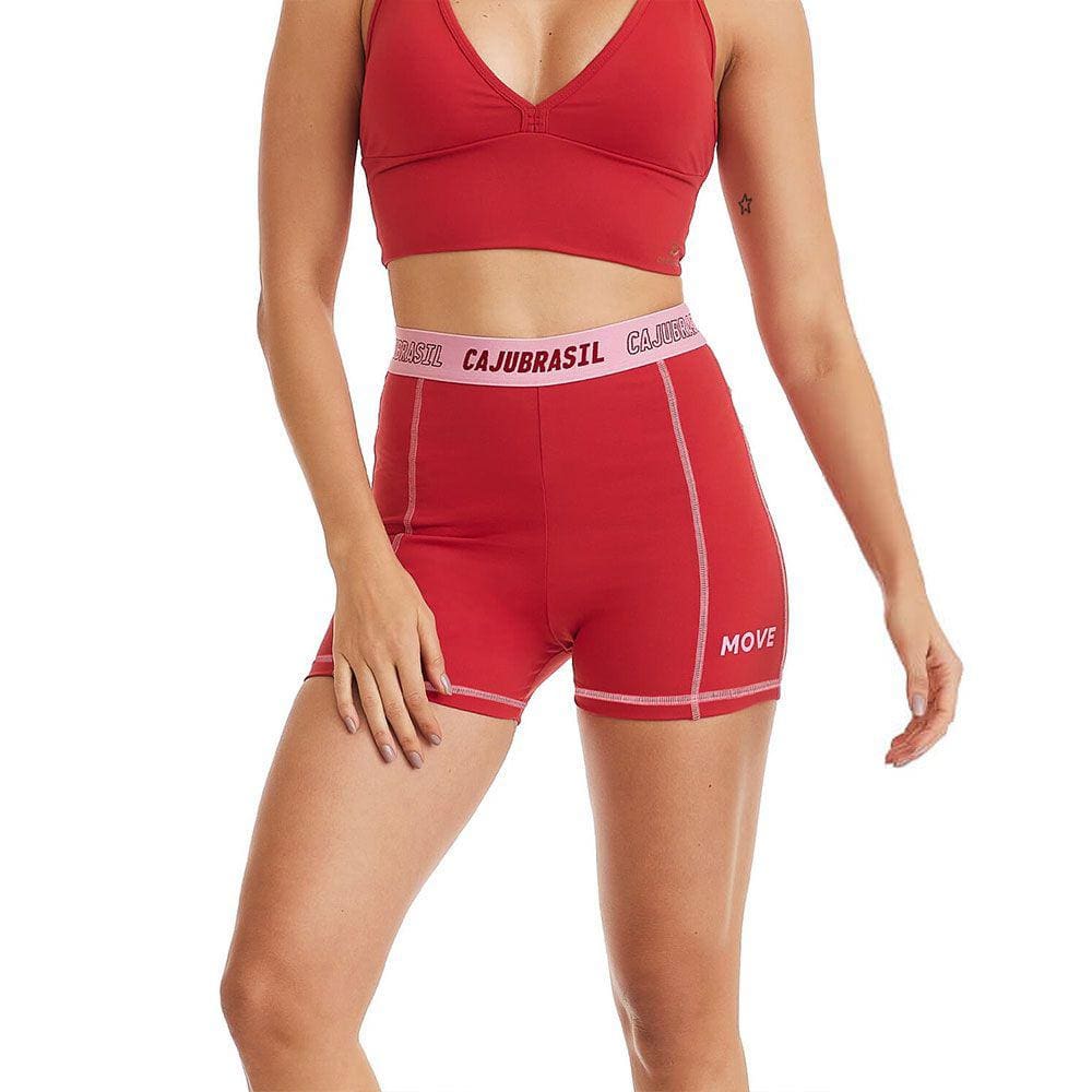 Short Caju Brasil Nz Move Vermelho