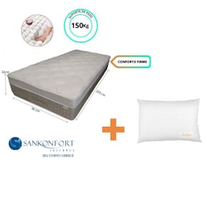 Colchão Sankonfort Strong Solteiro King 96x203x32 + 1 Travesseiro Fibra