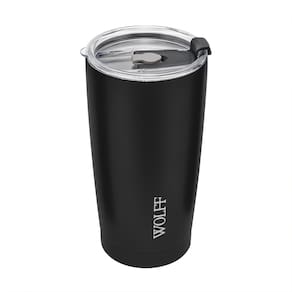 Copo Térmico Wolff Aço Inox Parede Dupla com Tampa Preto 600ml