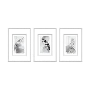 Kit 3 Quadros Decorativos Folhagem Absitrata 40X60Cm + Moldu