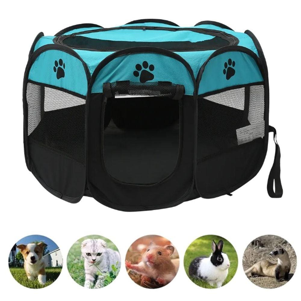 Cercadinho Para Cachorros Gatos Dobrável Casinha Portátil