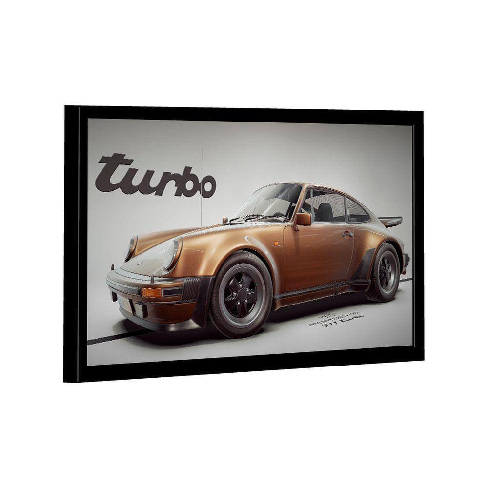 Quadro Porsche Gold 911 Turbo -- Br Artes