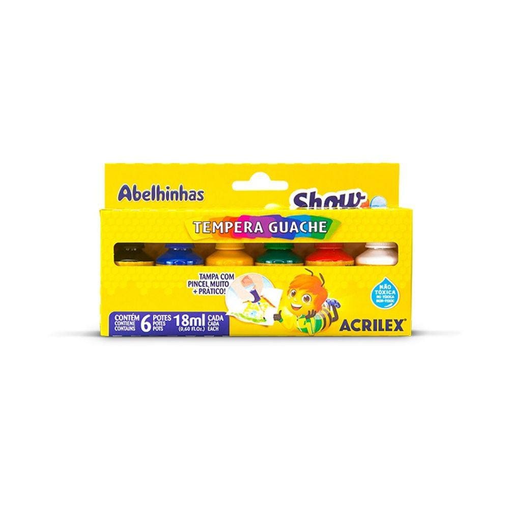 Tempera Guache 6X18ml C Pincel