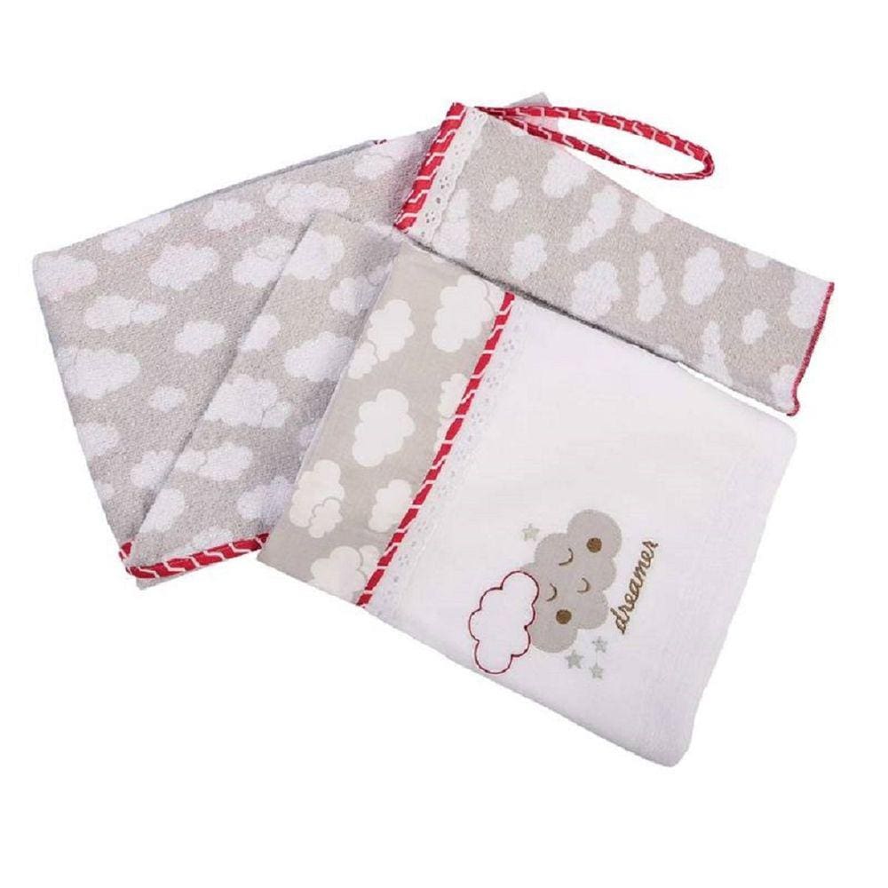 Kit Banho Alvinha - 3 pç - Cinza
