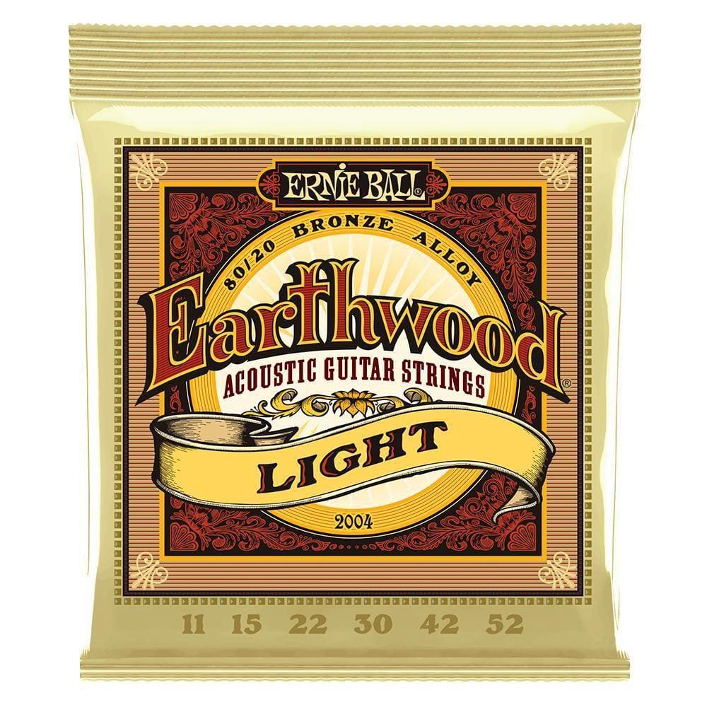 Encorodoamento Violão Ernie Ball 2004 Earthwood Light 80/20 Bronze Acoustic Aço .011