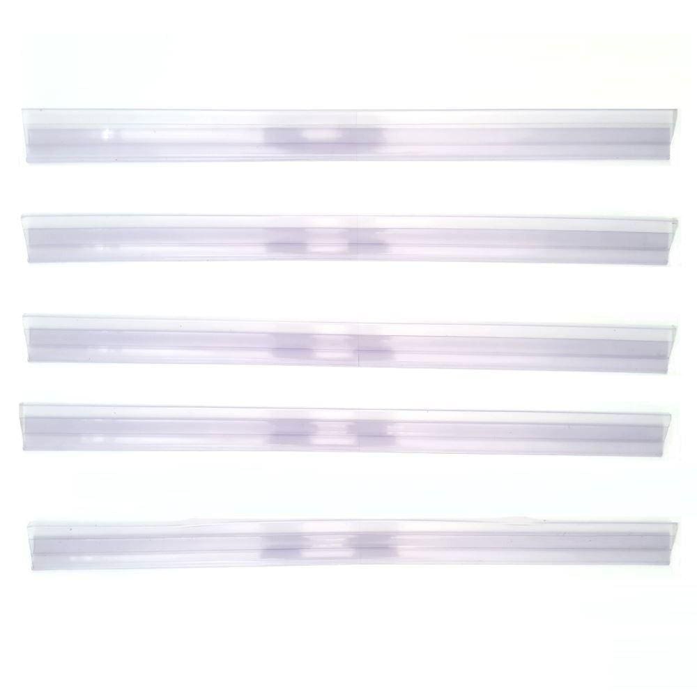 Porta Etiqueta Bandeja Gondola LX 92 Cm Transparente Kit C15