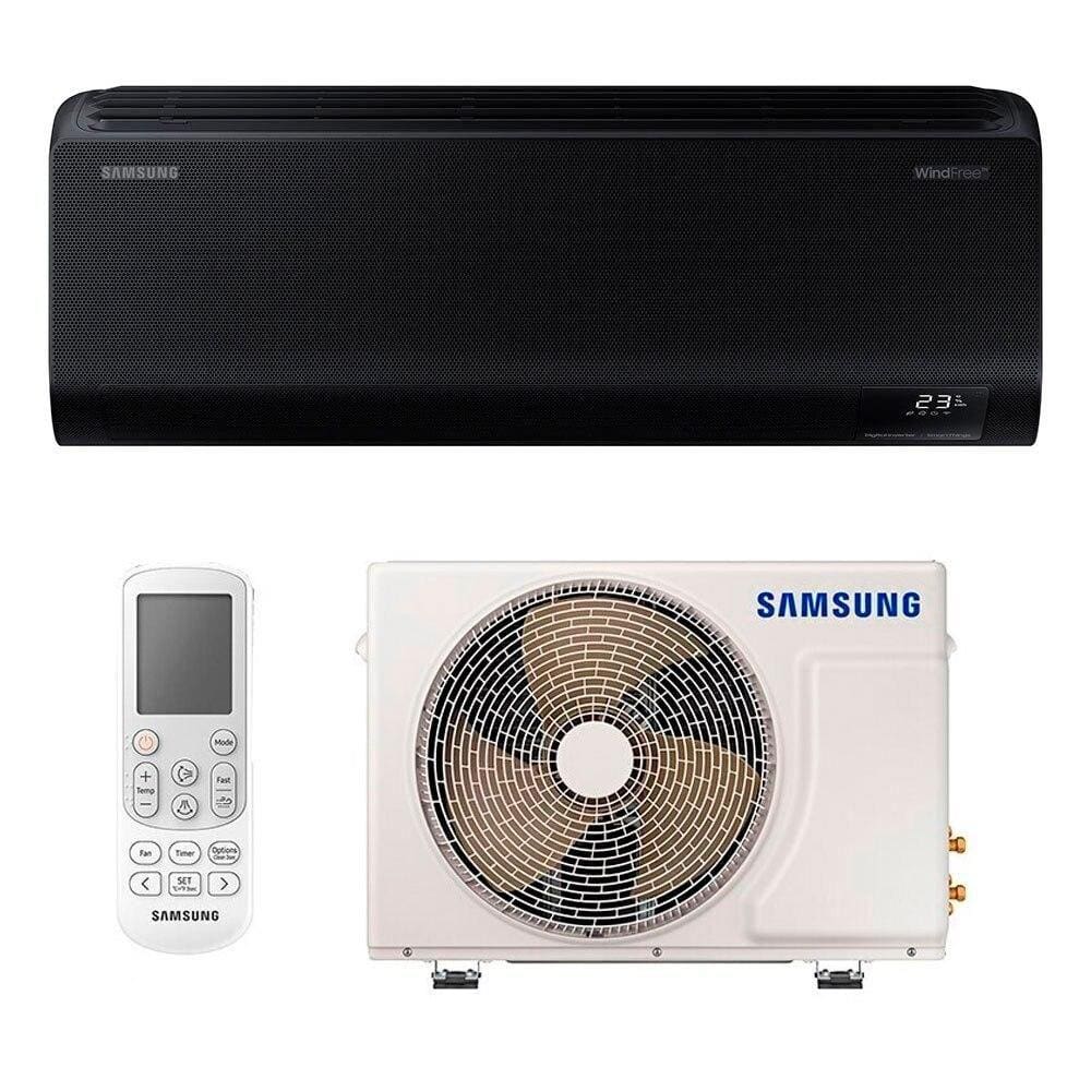 Ar-Condicionado Split Inverter 24000 BTUs Samsung WindFree Connect Black High Wall Quente e Frio AR24CSECABTNAZ/AR24CSECABTXAZ 220V