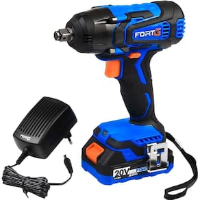 Chave de Impacto 1/2 Pol. 350Nm 20V 2Ah Velocidade Variável e Reversível Carregador Rápido FORTGPRO