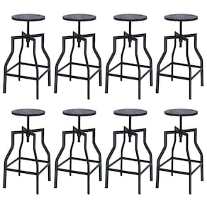 Kit 8 banquetas altas retro loft bancada industrial Turner