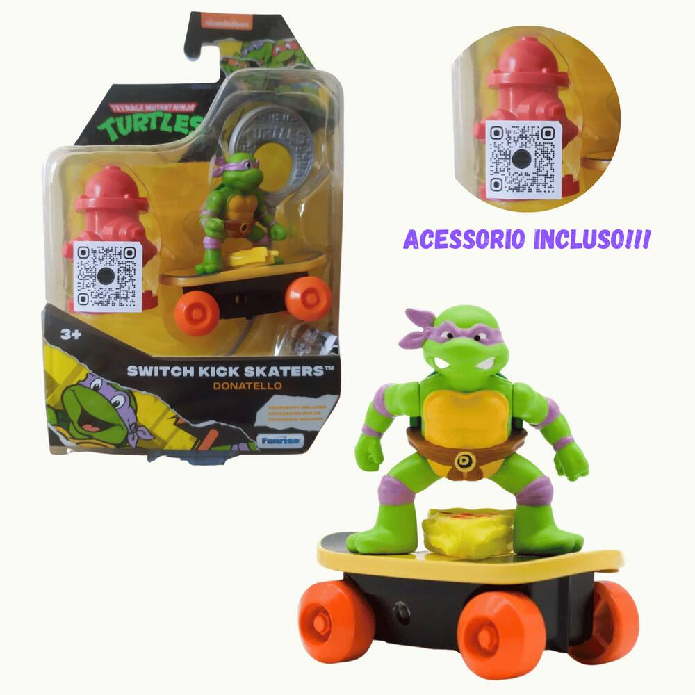 Skate Pull Back Tartarugas Ninja Sewer Shredders - Donatello