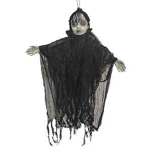 Boneco Halloween Pendurado Criança Fantasma com Som e Luz