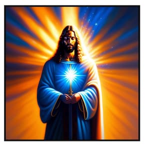 Quadro Jesus Cristo Fonte de Luz Moldura Vidro