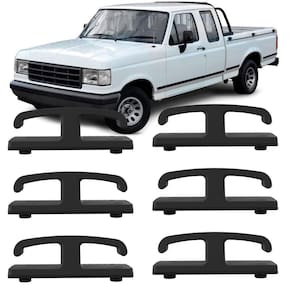 Kit Com 6 Ganchos Puxador Trava Cordas Para Caçamba F1000 93 94 95 96 97 98