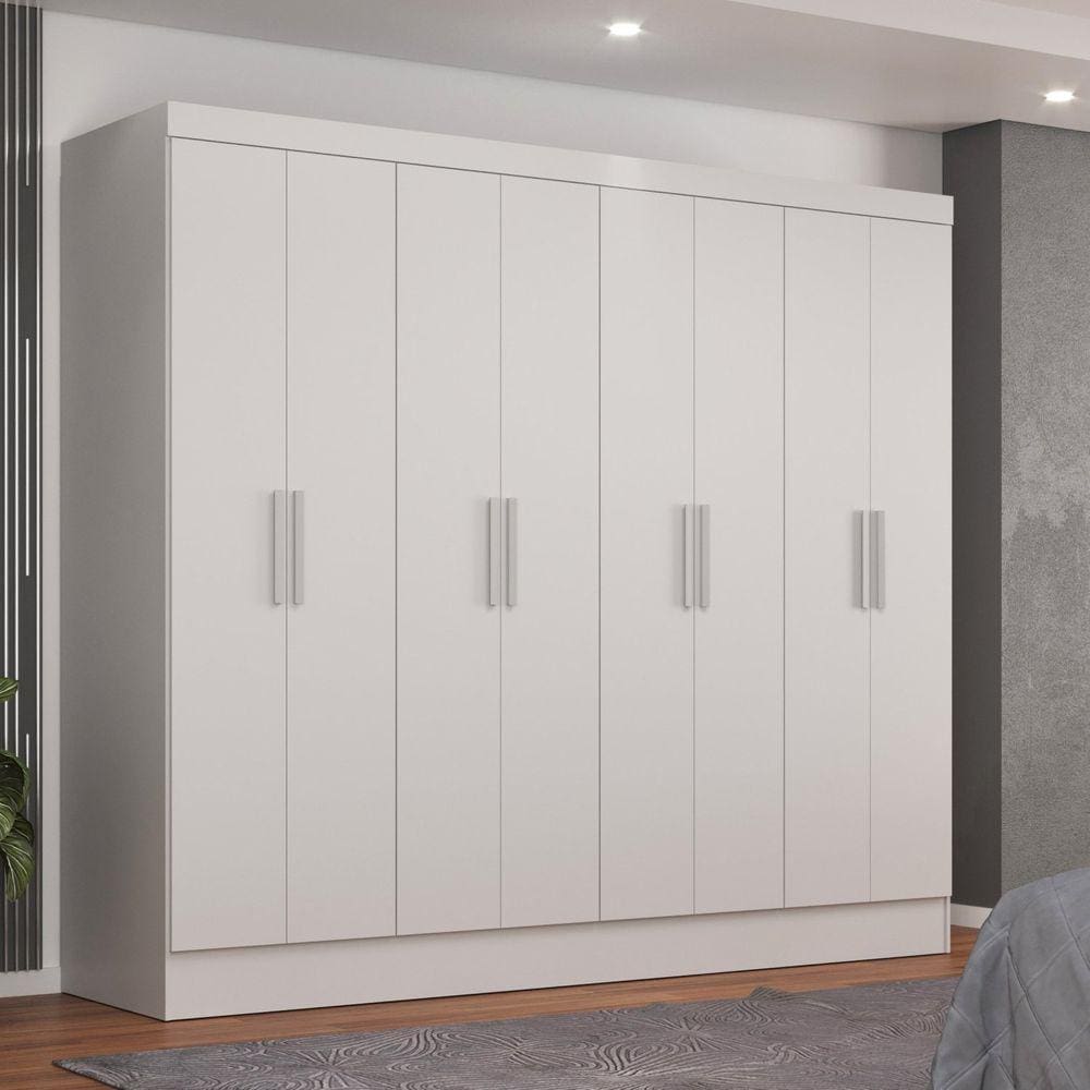 Guarda Roupa Casal 8 Portas 4 Gavetas Jatobá Yescasa Branco