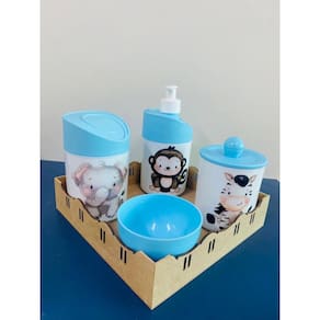 Kit Higiene Safari (Macaco, Zebra, Elefante)