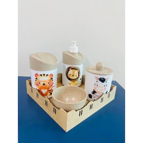 Kit Higiene Safari (Leão, Zebra, Tigre)