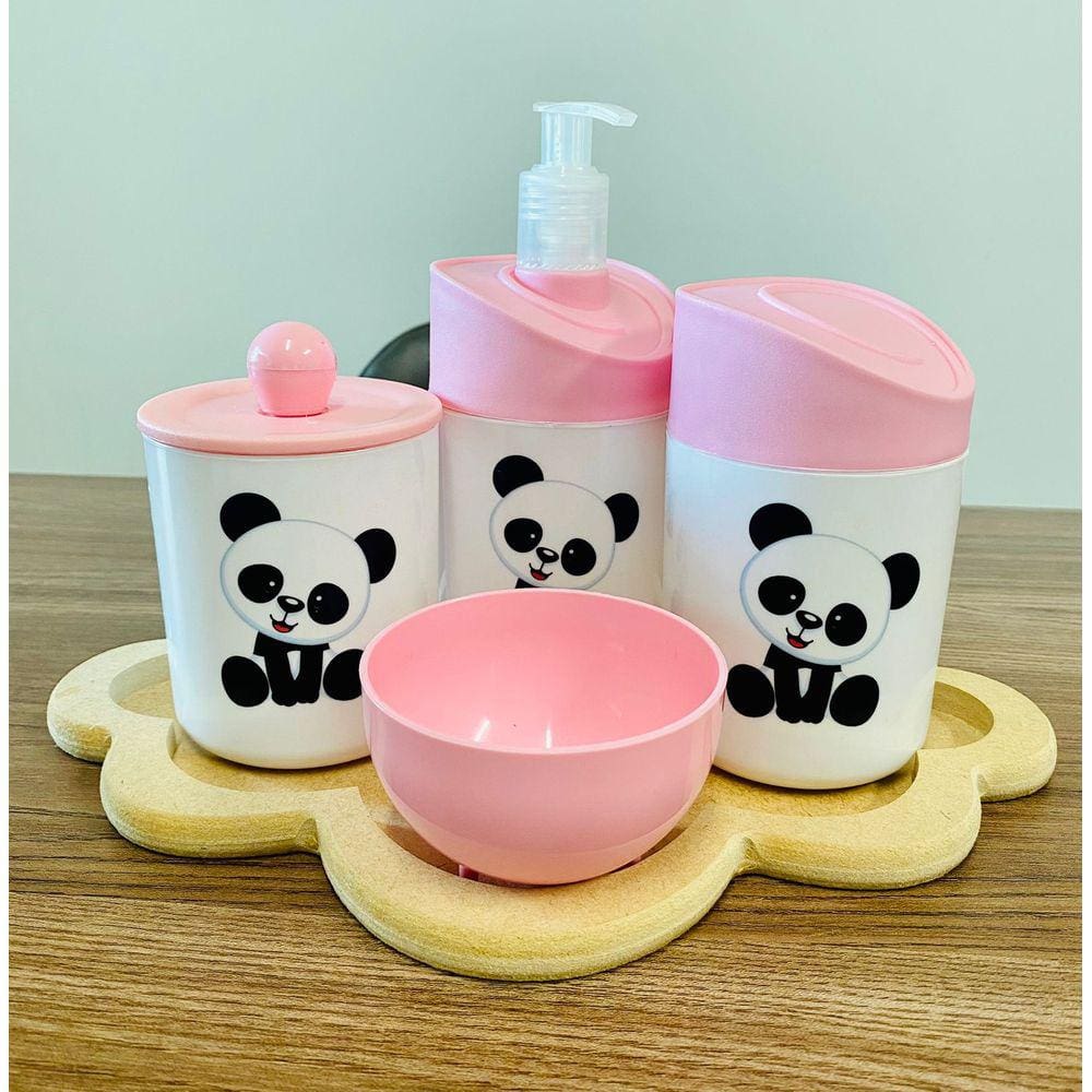 Kit Higiene Pandinha c/BANDEJA NUVEM CRUA