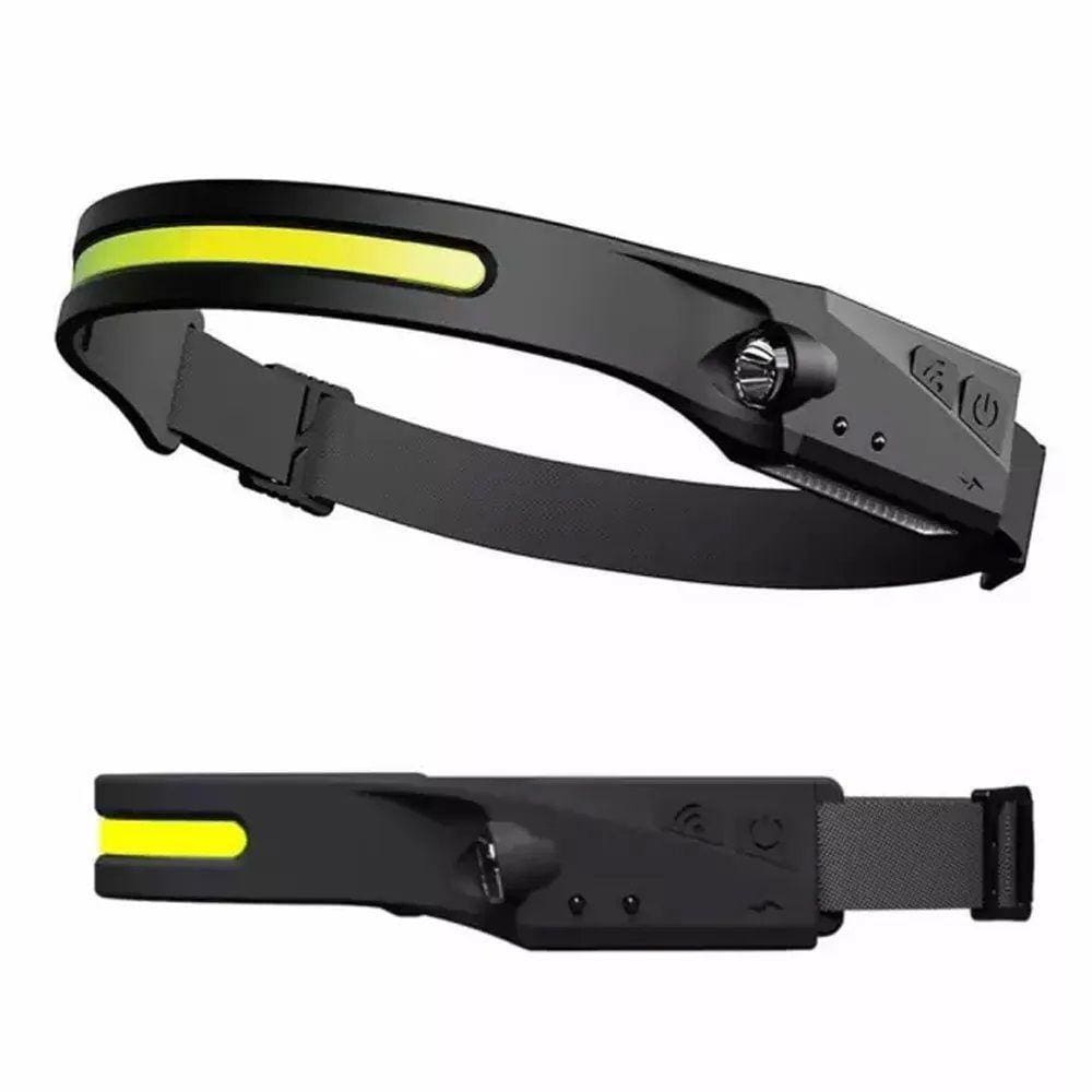 Lanterna Led De Cabeça Profissional Recarregável Camping Pesca Pescaria Sensor De Movimento Preto