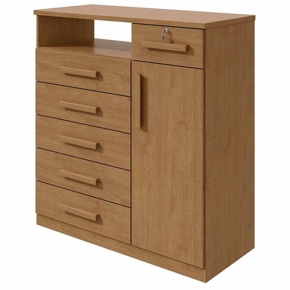 Cômoda da Vinci 6 Gavetas e 1 Porta Lopas
