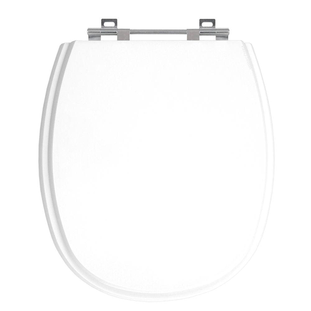 Tampa de Vaso Fast Branco Tampa para Vaso Deca de Madeira Laqueada