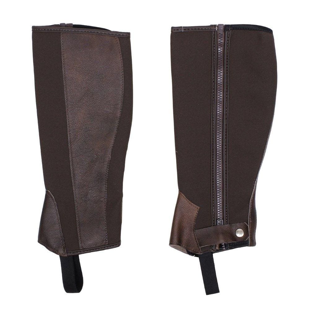 Perneira para Montaria de Couro Marrom com Zíper Bronc-Steel 33309