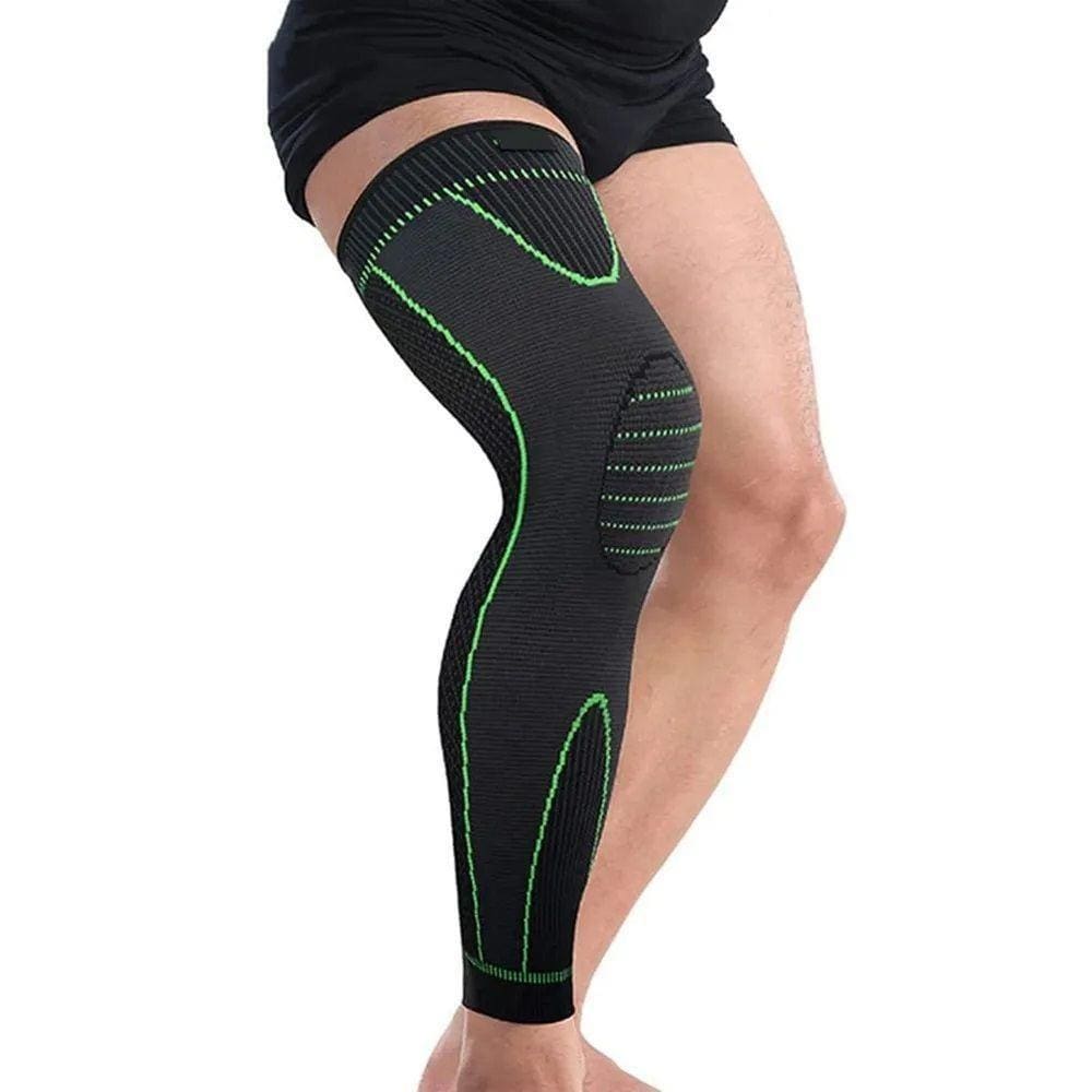 Pernito De Proteção Ajustável Flexível Compressão Antiderrapante Evita Cãimbra Lesão Cor:preto