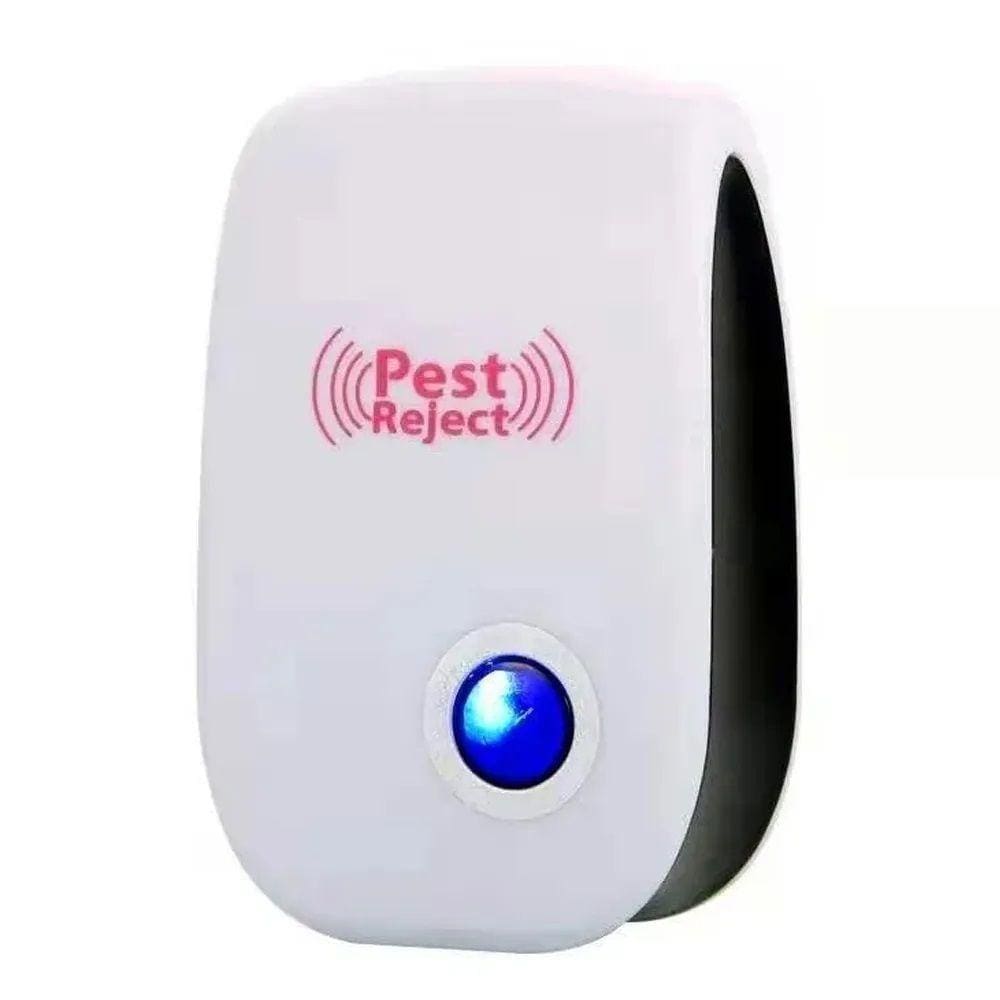 Repelente Eletrônico Ultrassônico Anti-pragas Espanta Ratos Baratas Inseto Mosquito Cor:branco