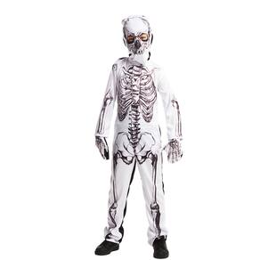 Fantasia Halloween Esqueleto Caveira Infantil Grafite Luxo