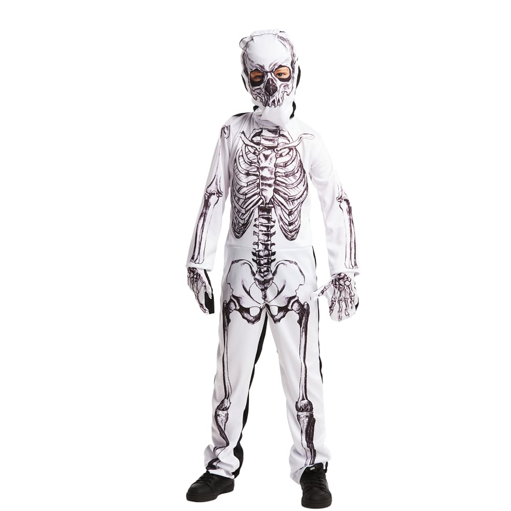 Fantasia Halloween Esqueleto Caveira Infantil Grafite Luxo