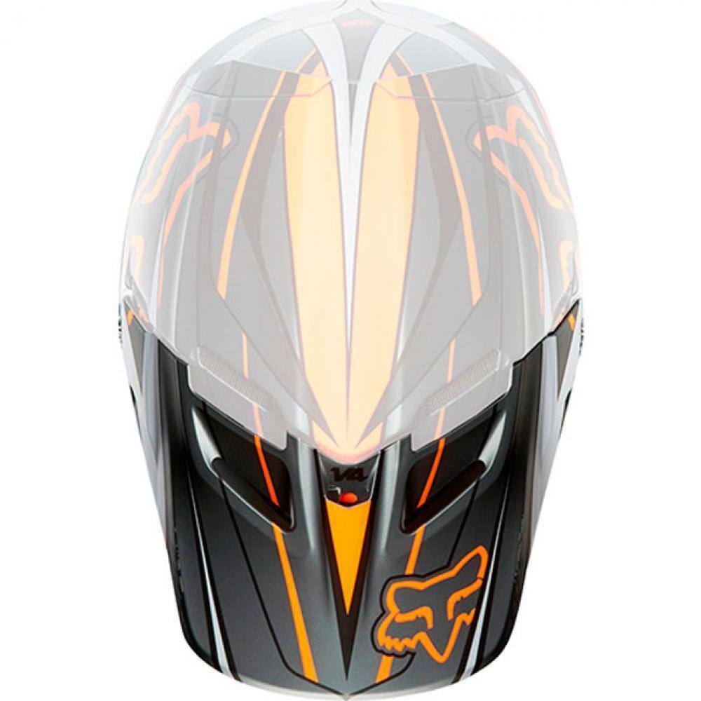 Pala Capacete Fox V4 Race Cinza/Laranja | Casas Bahia