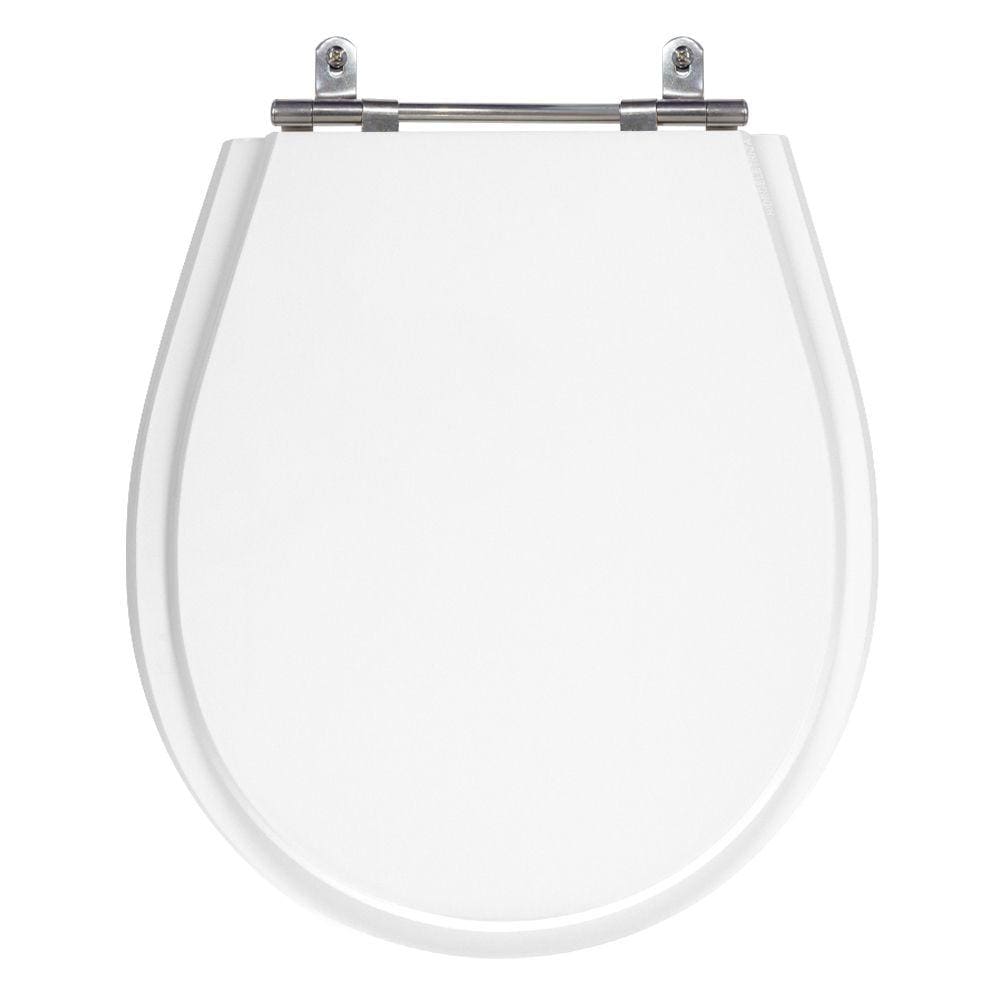 Assento Sanitário Avalon Branco Neve Tampa para Vaso Ideal de Madeira Laqueada