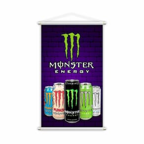 Banner Energético Bebida Gaseificada Latinha Lona 80x50cm