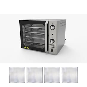 Forno Turbo Convec. Inox Fcsb4e 220v + 4 Assadeiras - Venâncio 220v