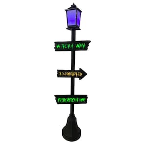 Decoração Halloween Poste Assombrado Com Luz e Som