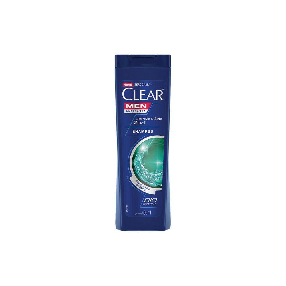 Shampoo Clear 400 Ml Limpeza Diaria 2 Em 1
