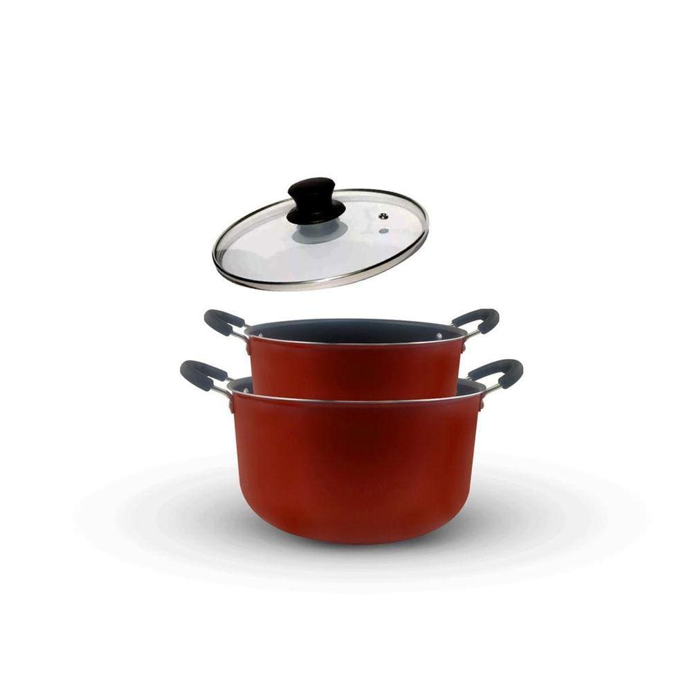 Kit 2 Caçarola Antiaderente Grande Familia Dona Chefa 24 E