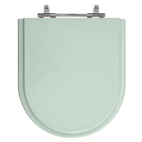 Assento Sanitário Riviera Verde Água Marinha Tampa para Vaso Celite em Madeira Laqueada