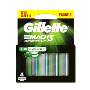 Carga Gillette Mach3 Sensitive Leve 4 Pague 3
