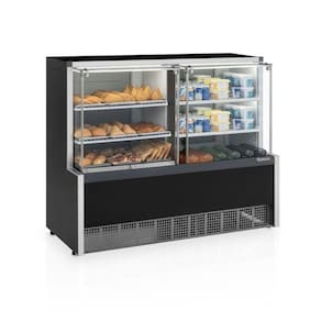 Vitrine Expositora Quente e Fria 140 cm 50-60Hz 220V Gelopar GQRA-140R PF
