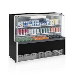Vitrine Refrigerada Gelopar Ar Forçado 1,40 m Preto 220V GPFA-140R